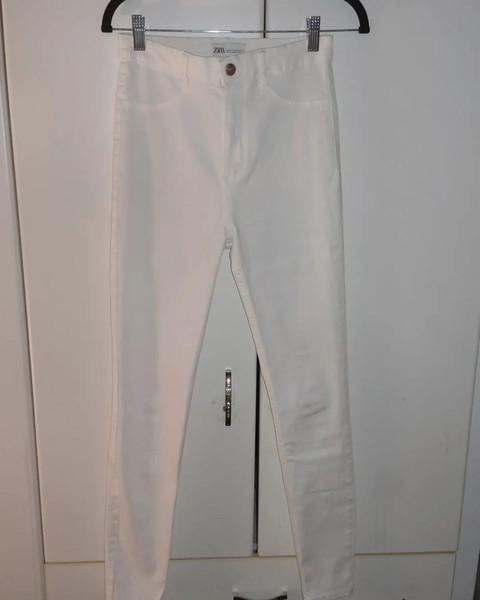 Λευκό skinny high waisted τζιν