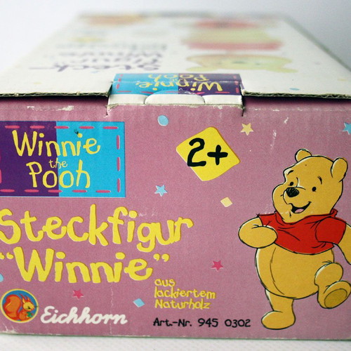 Vintage 90's Winnie the Pooh wooden toy Eichhorn Germany new