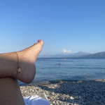 Ατσάλινο αλυσιδάκι ποδιού με αστέρια καινούργιο, χρυσαφί
