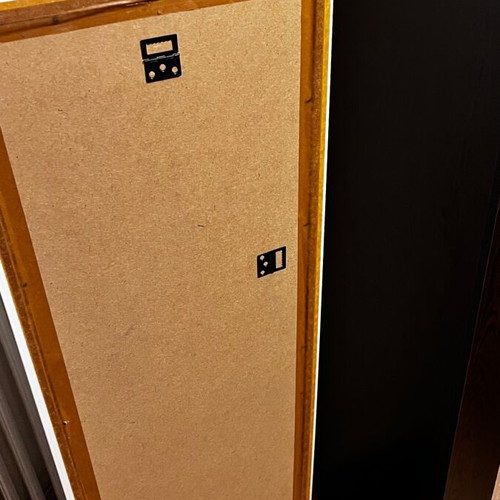 Rectangular wall mirror with white frame like new