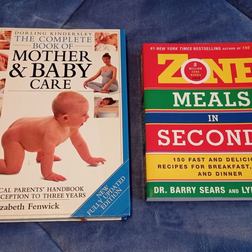 Mother & Baby and Zone Meals in Seconds books like new, English