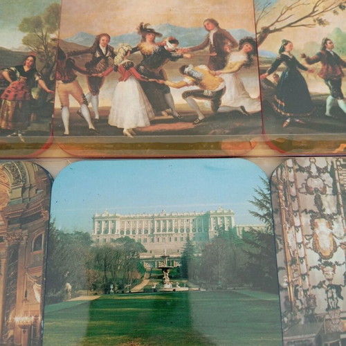 Coasters new, pack of 12 from Spain with painting and building designs