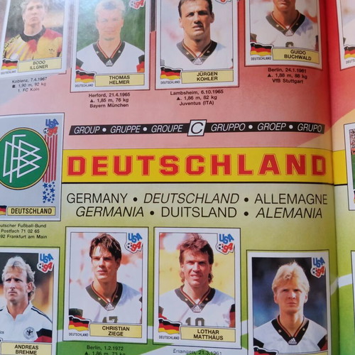 Panini World Cup USA 1994 empty collectible album