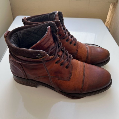Aldo leather boots like new, brown, size 43.5