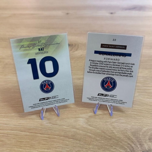 Topps PSG team set Ronaldinho bona fide silver and Rai silver new, authentic