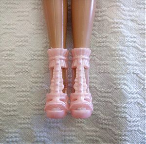 Ψηλοτάκουνα παπούτσια για Barbie σε ανοιχτό ροζ ιριδίζον χρώμα