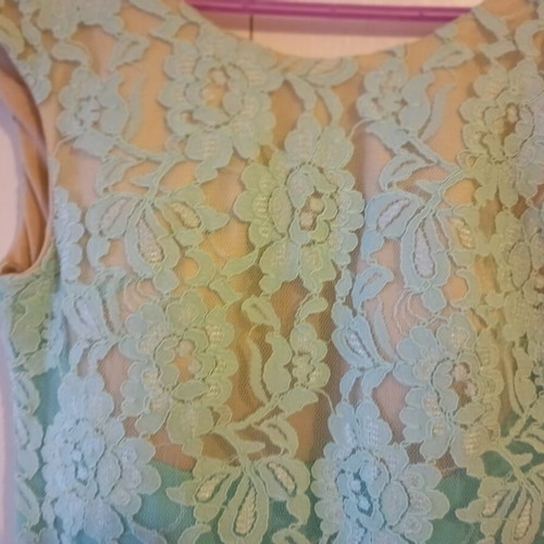 Dress with lace new, mint and beige, size XL