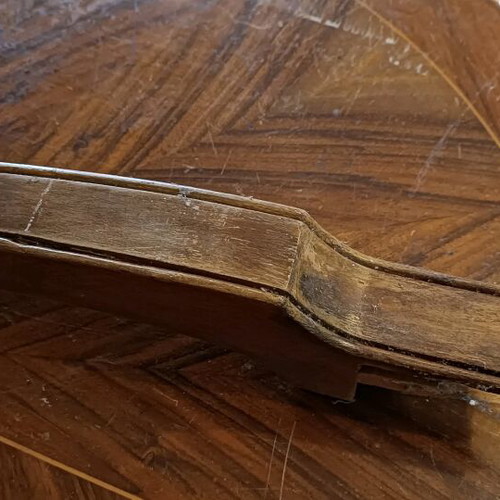 Antique folding table used that converts to round