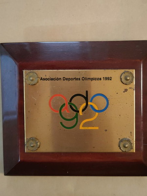 Olympic Games 1992 plaque used