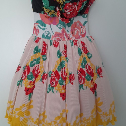Manoush evening dress like new, colorful, strapless