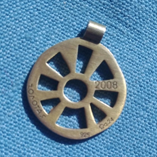 Zolota silver gold-plated pendant like new, 925 silver, 2.5x2 cm