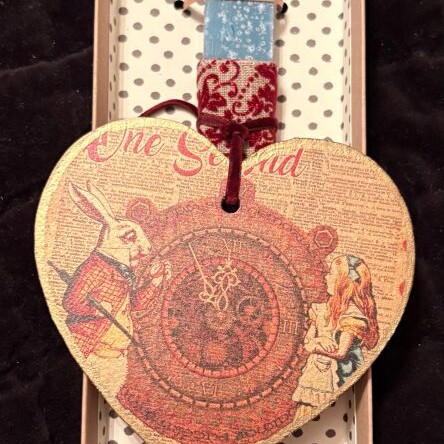 Easter candles with wooden decorations Alice in Wonderland new