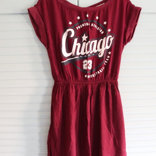 Red thin dress Bershka used, size S
