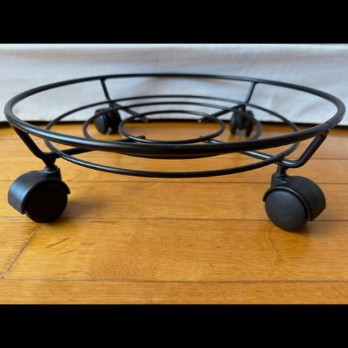 Plant pot bases with wheels like new, pack of 10, black