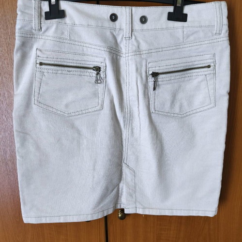 Naf Naf corduroy skirt like new, white, size M