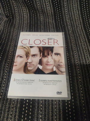 Closer DVD movie with Julia Roberts, Jude Law, Natalie Portman, Clive Owen