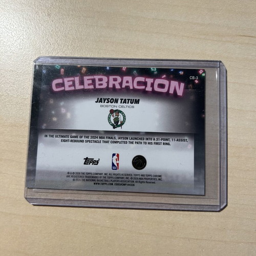 Jayson Tatum Celebracion 2025-26 Topps Chrome Update SSP Boston Celtics CB-3 card