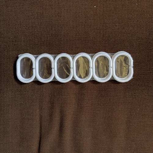 Curtain rings set of 12 white, new in packaging