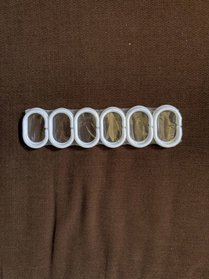 Curtain rings set of 12 white, new in packaging