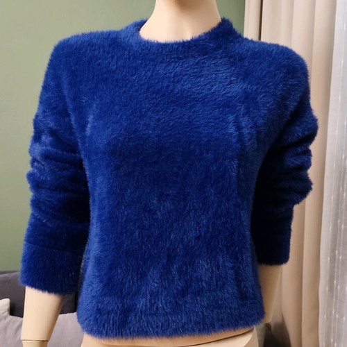 Pink Woman Blue Sweater size L like new