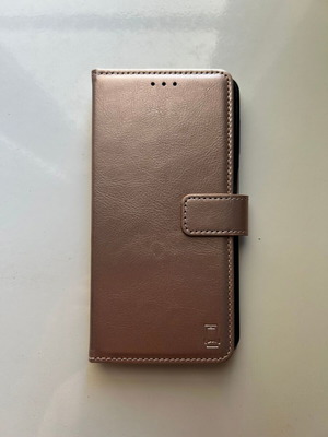 Samsung Galaxy A22 4G wallet case, rose gold
