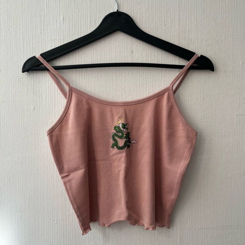 Crop top used Shein pink, size S-M
