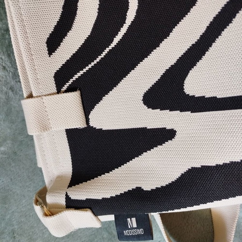 Modissimo knitted shoulder bag new, black and beige