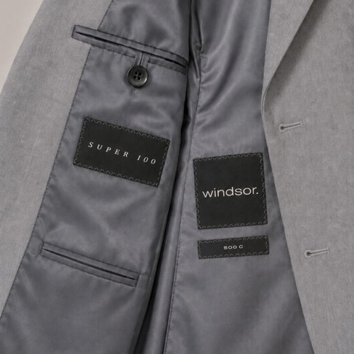Windsor Vintage men's blazer Super 100, light grey, size M