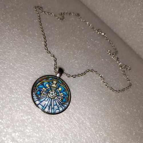 Sailor Moon Princess Serenity Pendant with Stainless Steel Chain like new