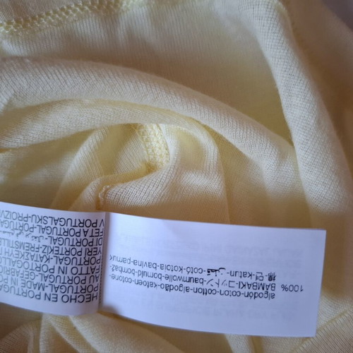 Zara blouse new, 100% cotton, pale yellow, size L