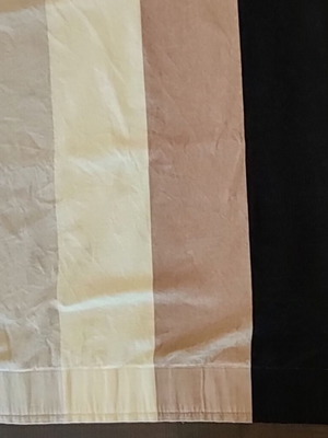 IKEA velvet striped curtains used multicolored