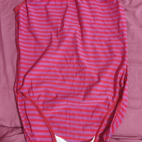Pink-purple elastic cotton bodysuit XL like new