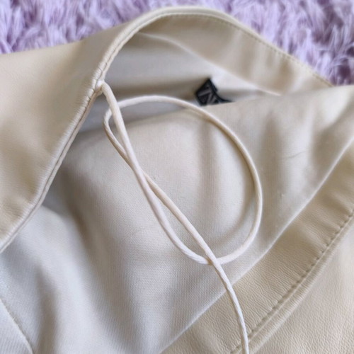 Zara leather top new beige size M