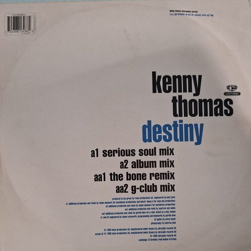 Kenny Thomas Destiny vinyl record used