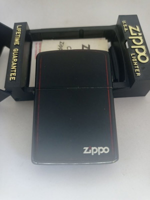 Zippo Classic Black Matte Lighter 218ZB like new with box and documents