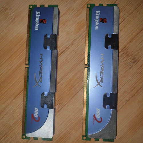Kingston HyperX KHX8500D2 DDR2 1GB 1066MHz memory pair like new