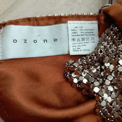 Y2K Ozone Aluminium Mesh Top Like New, Gold, Adjustable Back