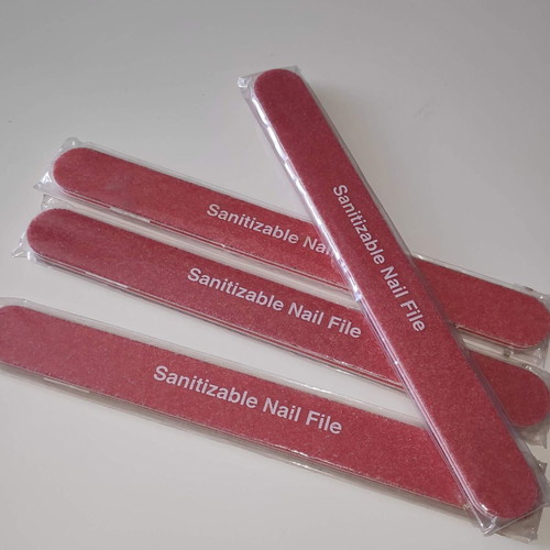 Cuccio Pro red Tiflon nail files 4 pieces 80/80 grit new