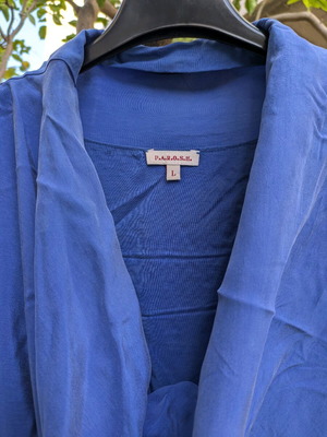 P.A.R.O.S.H silk dress blue like new with pockets