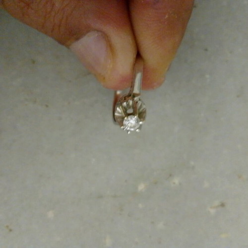 18K Engagement Ring with Diamond new, size 15.5
