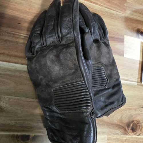 RST motorbike leather retro gloves like new, size L