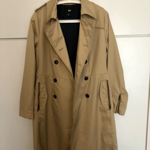 H&M Beige Trench Coat like new, size 44 XL fit