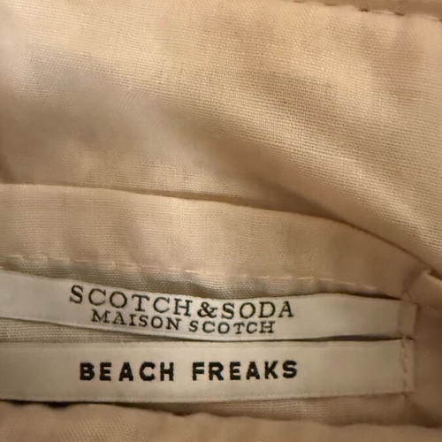Maison Scotch Beach Freaks raffia clutch bag like new
