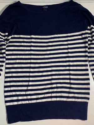 Women's striped long-sleeve blouse used, blue, size S