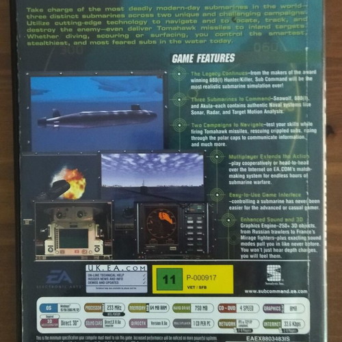 Sub Command PC used action, adventure, and strategy game