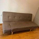 Three-seater sofa bed with left arm defect