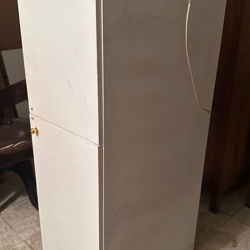 Lacquered furniture with illuminated display cabinet and cupboards used