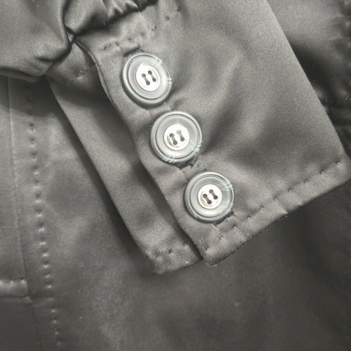 Mango black shiny trench coat, size S