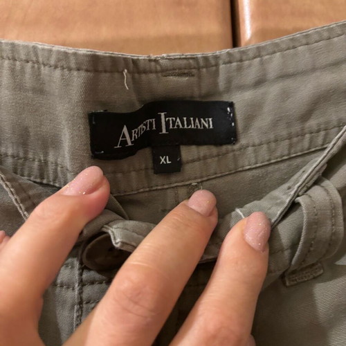 Artisti Italiani Cargo Fabric Bermuda Shorts XL Like New Beige