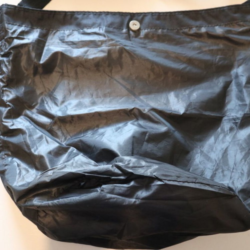 Crossbody bag used, black, suede